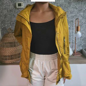 Zara Mustard Yellow Water repellent jacket- (Large)